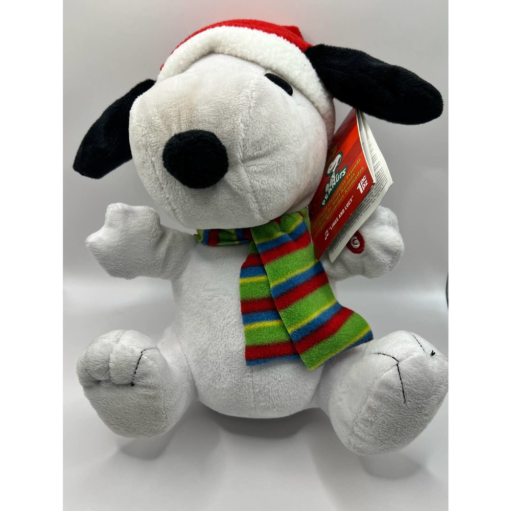 Gemmy 2012 Musical Snoopy Christmas Holiday 11" Snoopy plush